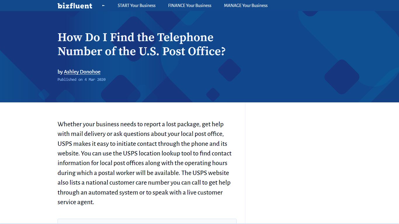 How Do I Find the Telephone Number of the U.S. Post Office?